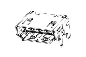 HDMI Horizontal A Type Socket Conn SE-H17200