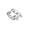 SMD Micro-USB розетка, Tип B, с упорами под запайку в отверстия, MRUSBS-05T